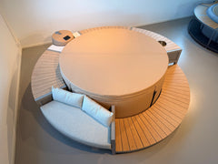 Hampton surround installed around a soft-sided spa