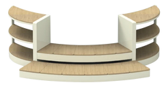 Nantucket spa step surround in white
